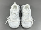 Balenciag! 3xl Mesh Lace-Up Distressed Sneaker in White
