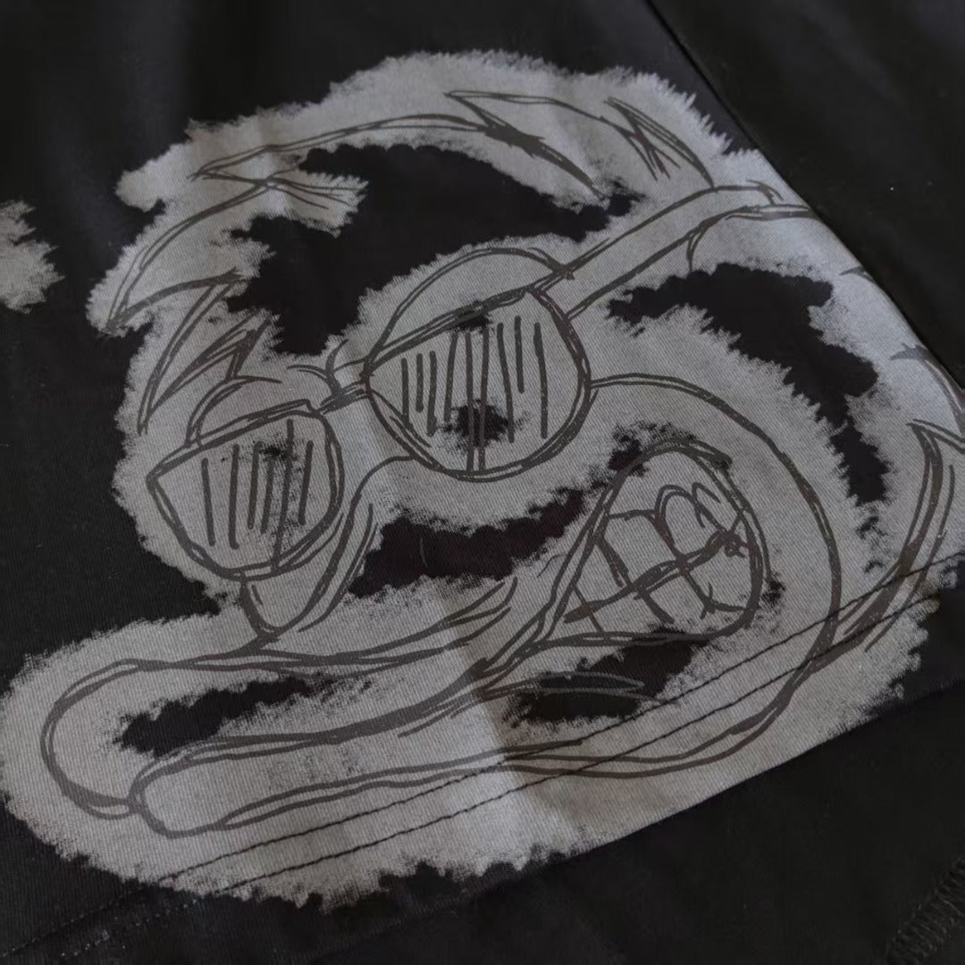 Balenciag! Sunglasses Graffiti Short-Sleeved T-Shirt