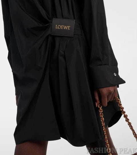 Loewe Draped Poplin Mini Shirtdress