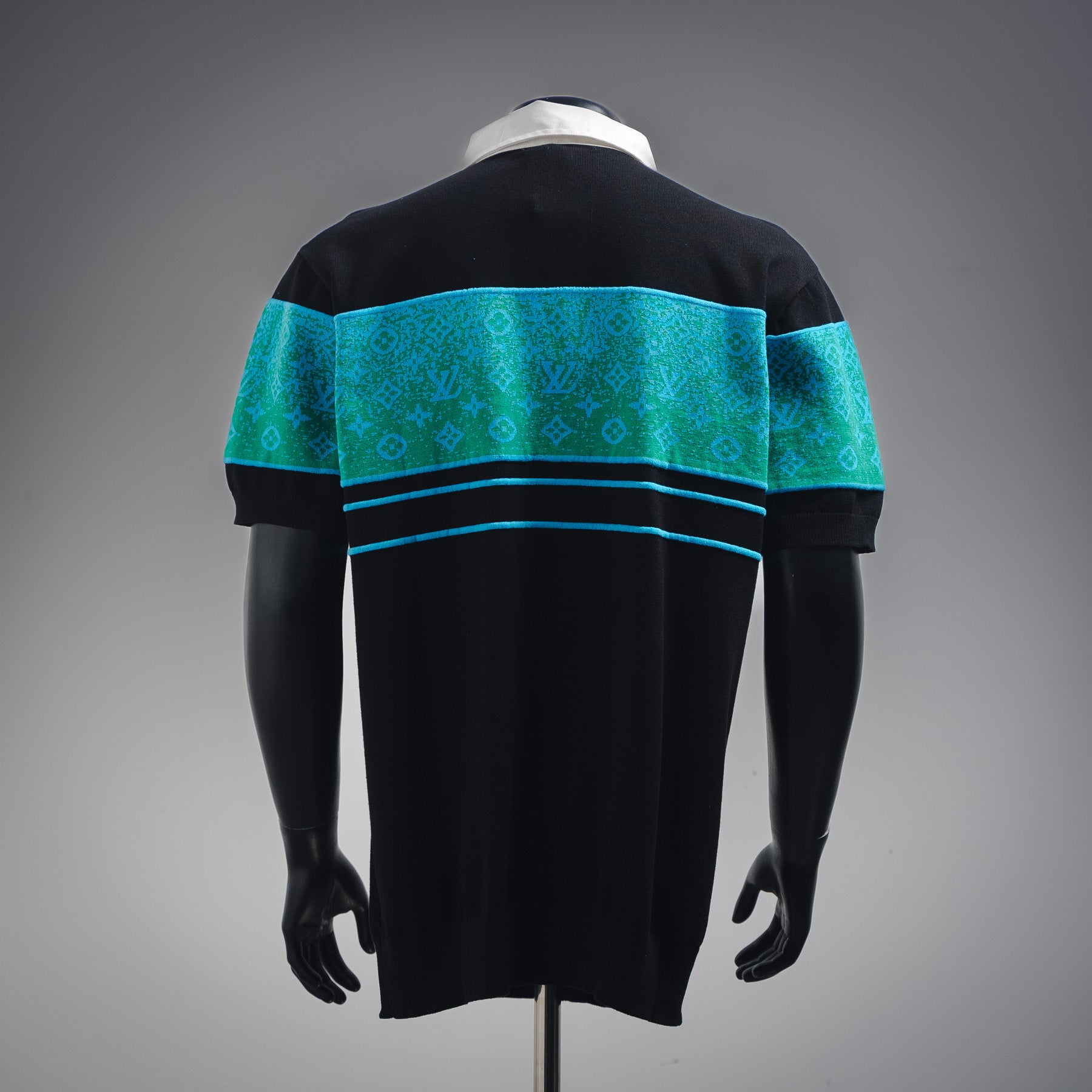 Iridescent Jacquard Short-Sleeved Polo
