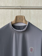 T-shirt ras du cou avec plaque logo Brunello Cucinell!