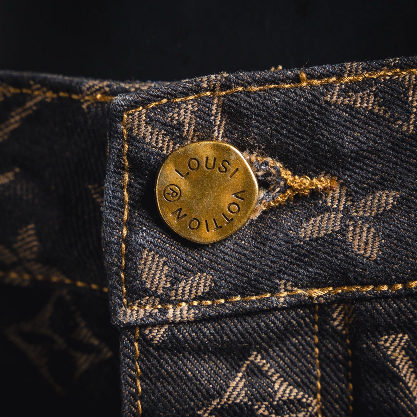 LV Monogram Straight Cut Jeans