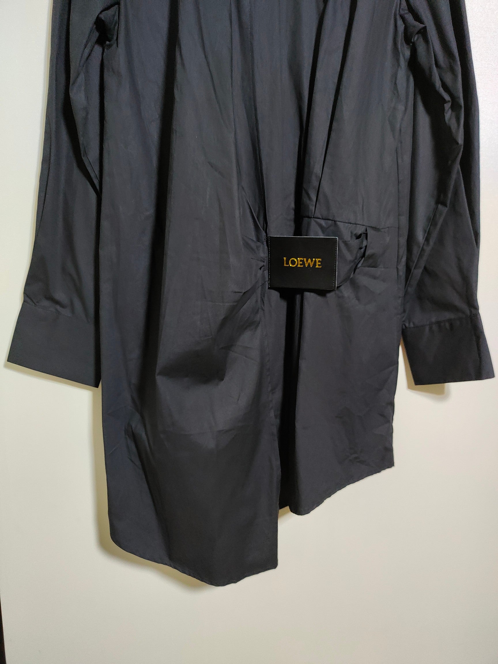 Loewe Draped Poplin Mini Shirtdress