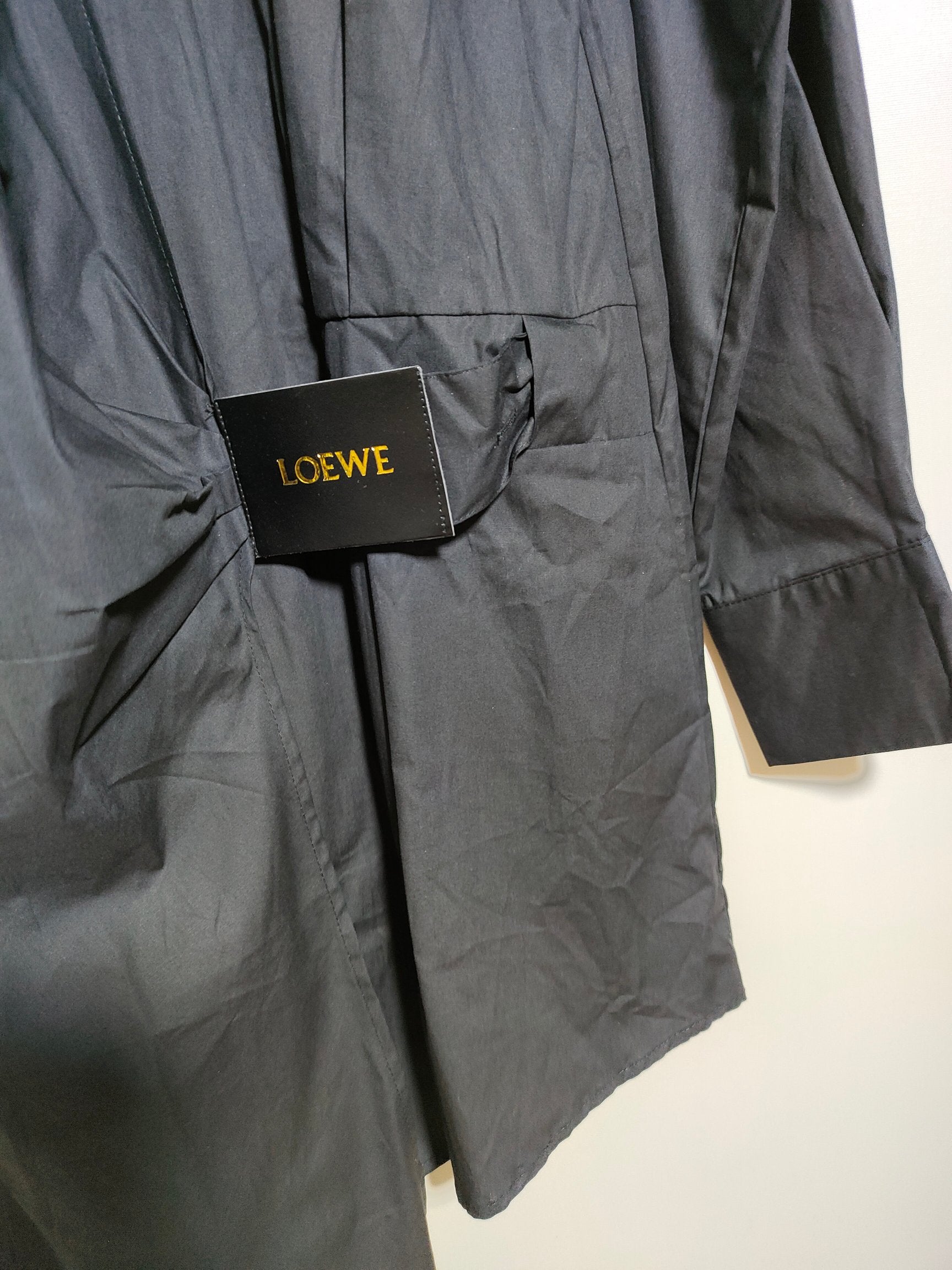 Loewe Draped Poplin Mini Shirtdress