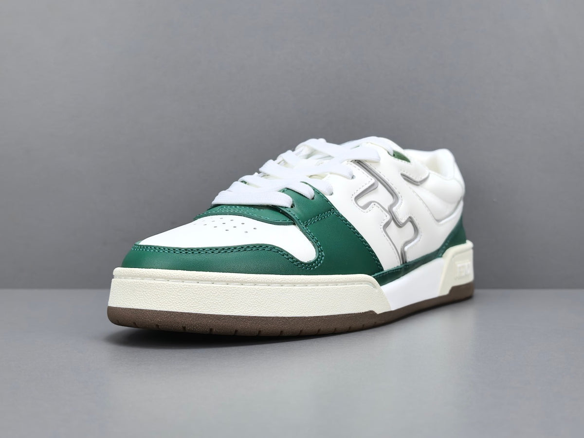 Fend! Match Sneakers FF Jacquard White Suede Fabric Low Tops