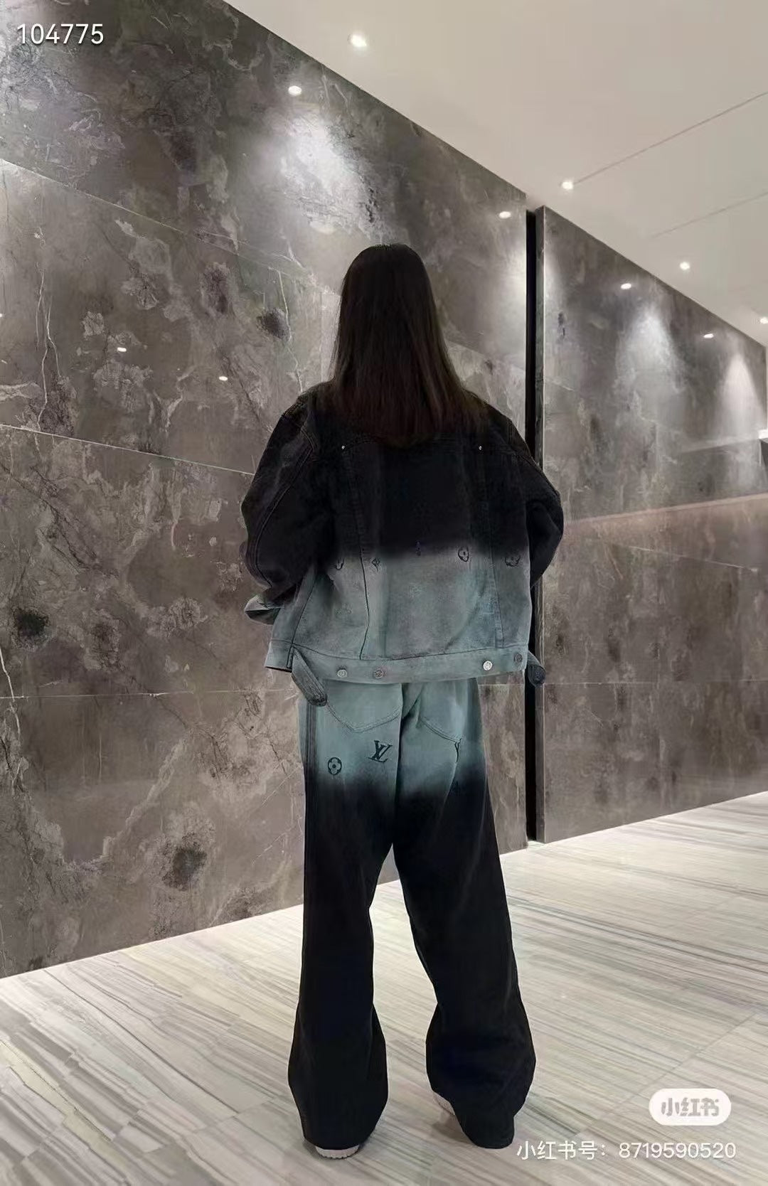 LV Embroidered Denim Pants 'Light Blue'