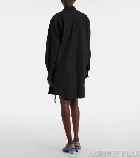 Loewe Draped Poplin Mini Shirtdress