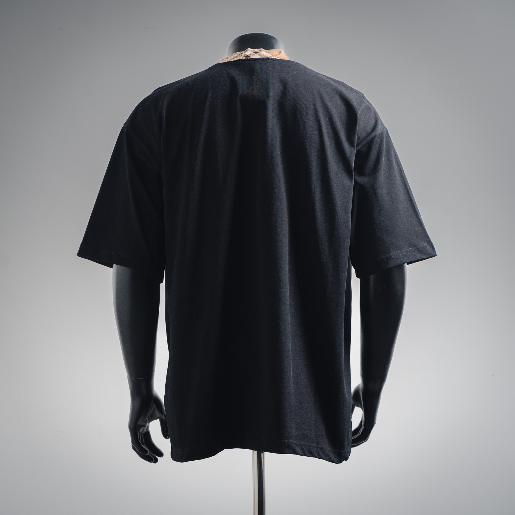 Burberry Check Trim Cotton T-shirt