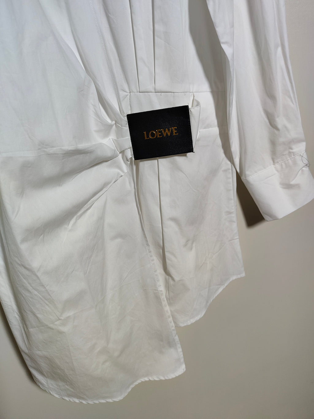 Loewe Draped Poplin Mini Shirtdress