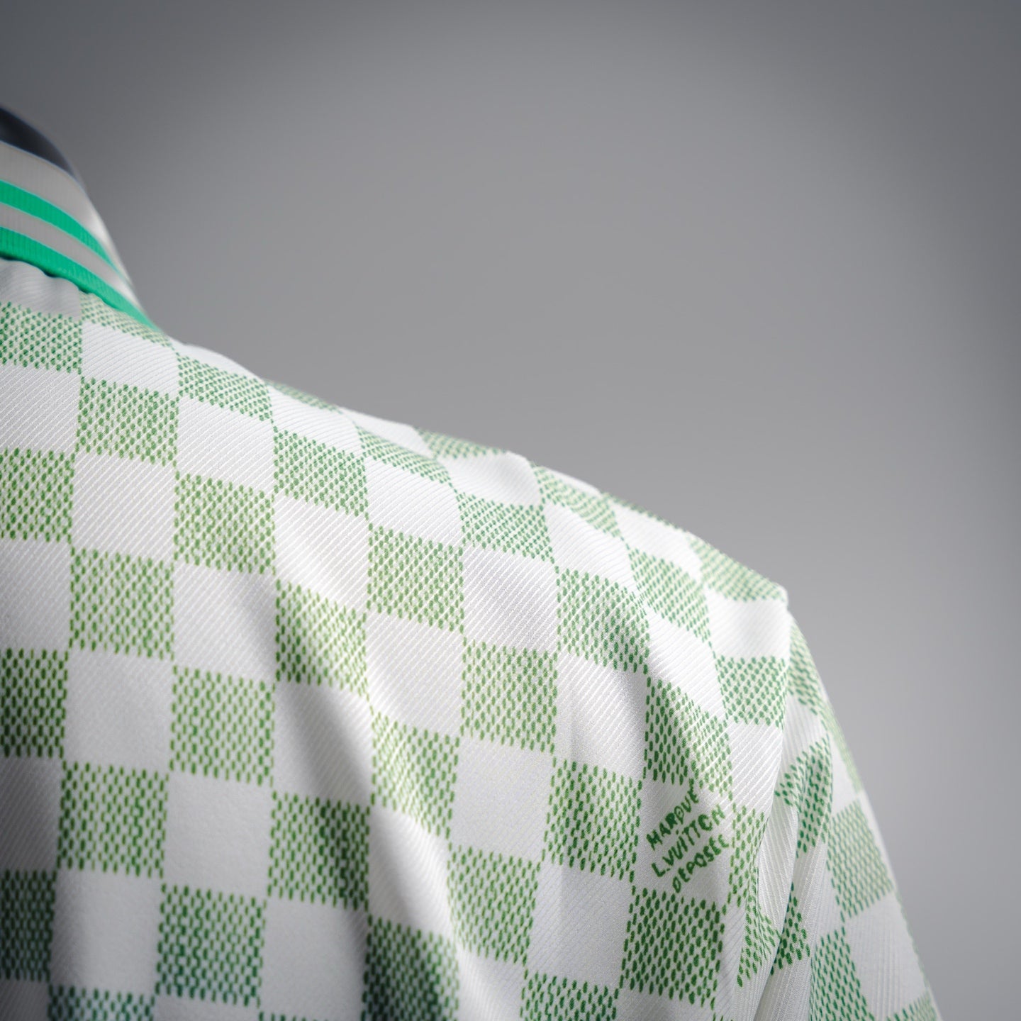 LV Damier Gradient Printed Silk & cotton Polo Short-Sleeved Shirt