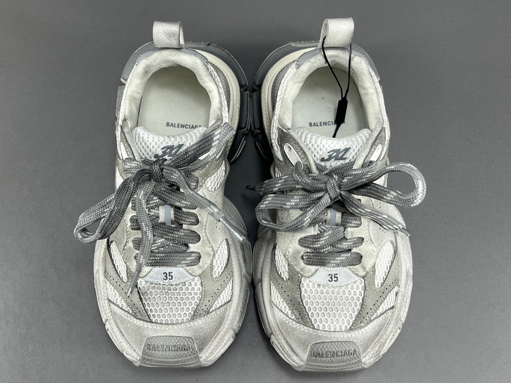 Balenciag! 10.5th generation 3XL Mesh Round Lace-Up Distressed Sole Low-Top Sneaker