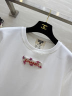 CHNE! vintage series hand-embroidered T-shirt
