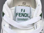 Fend! Match Sneakers FF Jacquard White Suede Fabric Low Tops