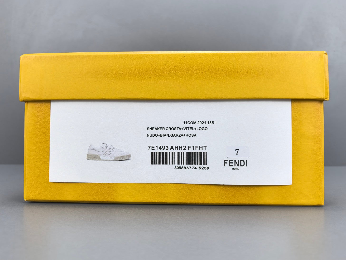 Fend! Match Sneakers FF Jacquard White & Black Suede Fabric Low Tops