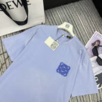 LOEW! embroidered logo round neck short sleeve T-shirt
