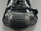 Balenciag! 3XL Mesh Lace-Up Distressed Low-Top Sneakers in Black & Silver