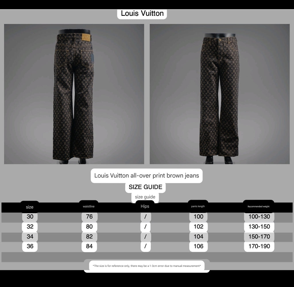 LV Monogram Straight Cut Jeans