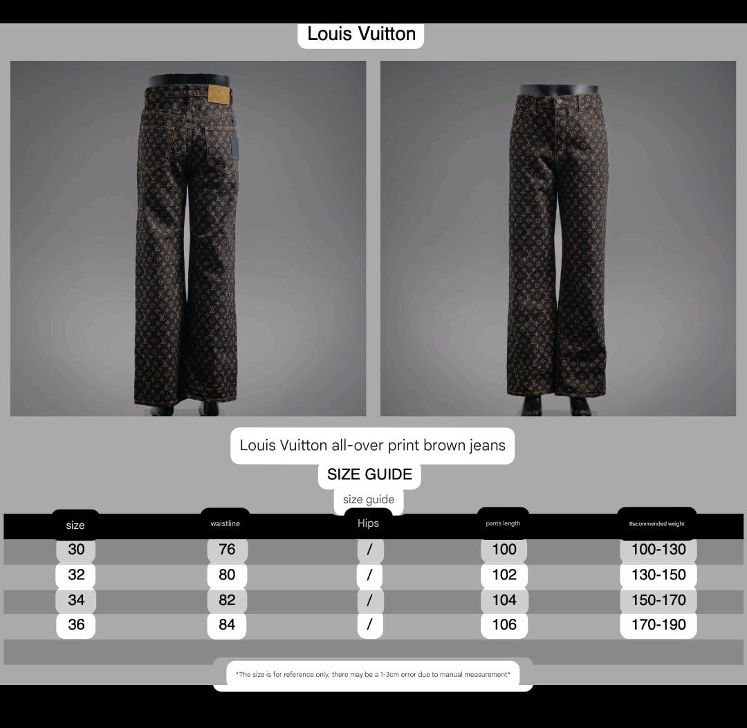 LV Monogram Straight Cut Jeans