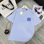 LOEW! embroidered logo round neck short sleeve T-shirt