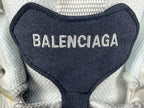 Balenciag! Cargo Round Toe Lace-Up Sneakers in White & gray