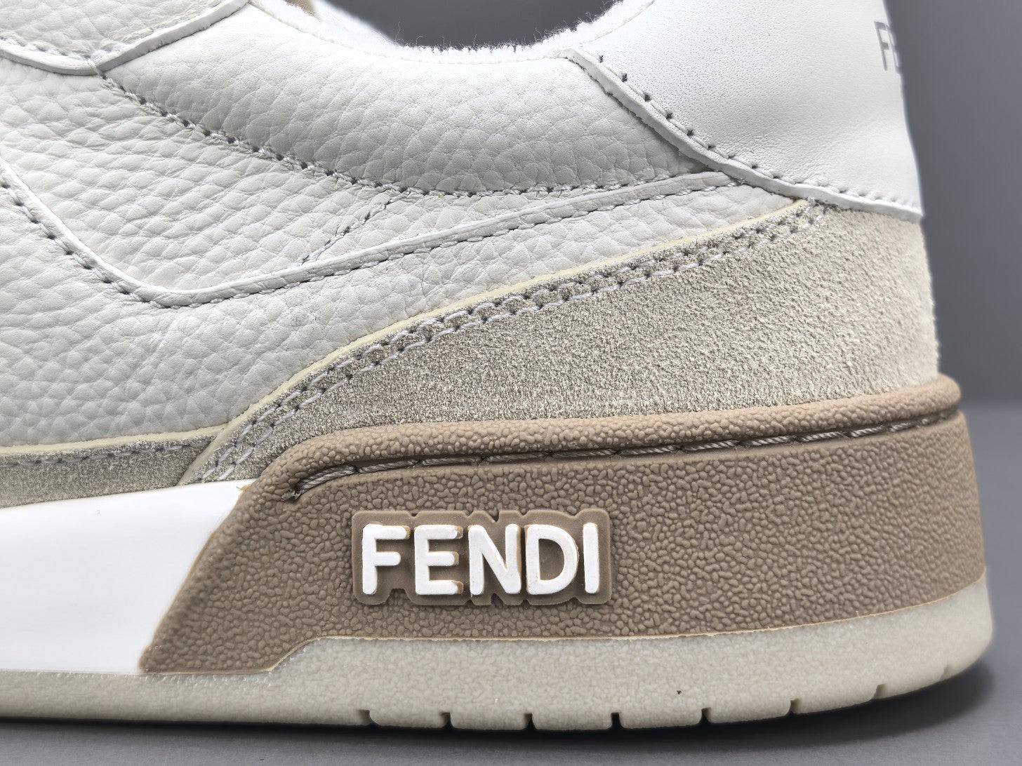 Fend! Match Sneakers White Suede Low Tops