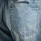 Balencia! Blue Distressed Low-Rise Wide-Leg Jeans