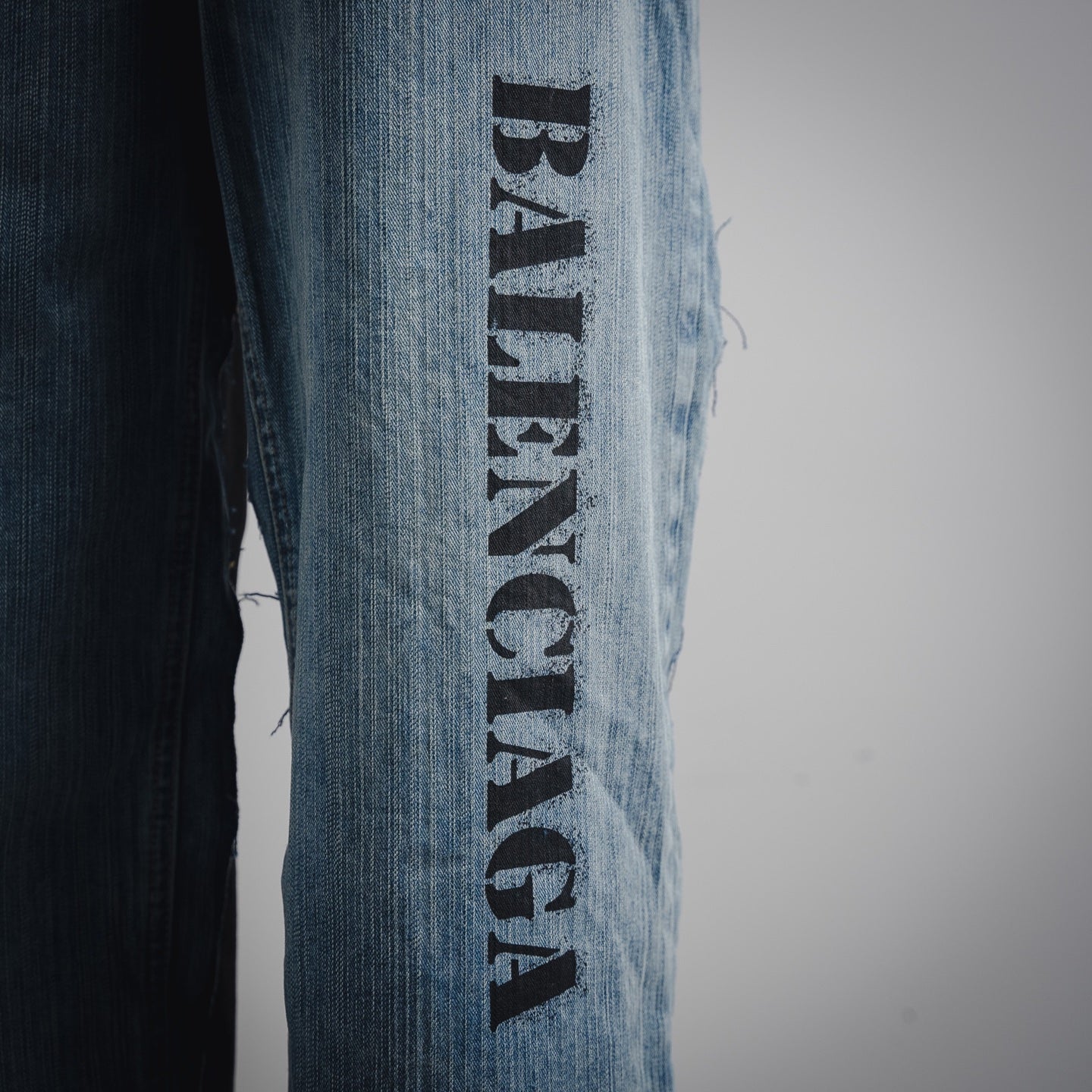 Balenciag! Stencil Hybrid Wide Leg Jeans