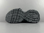 Balenciag! 3XL Mesh Lace-Up Distressed Low-Top Sneakers in Black & Silver