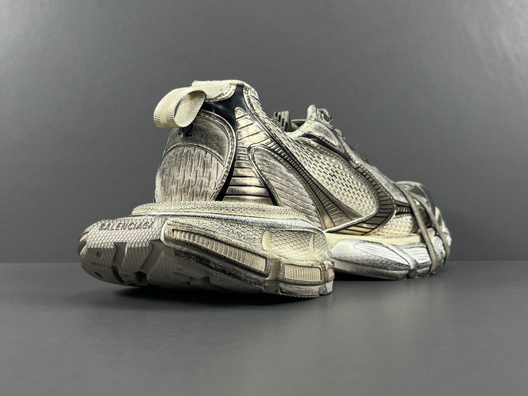Balenciag! 3xl Mesh Lace-Up Distressed Sneaker
