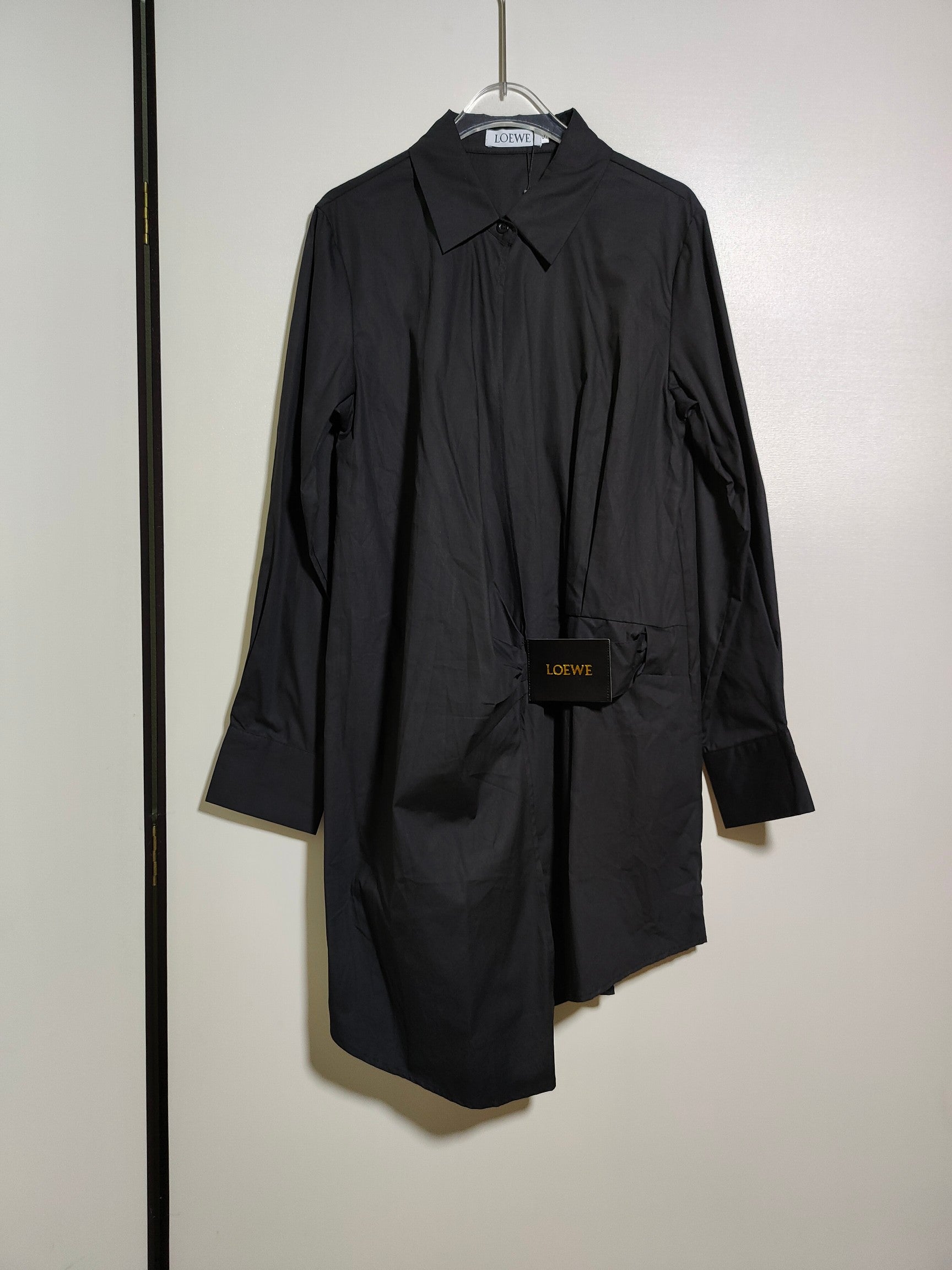Loewe Draped Poplin Mini Shirtdress