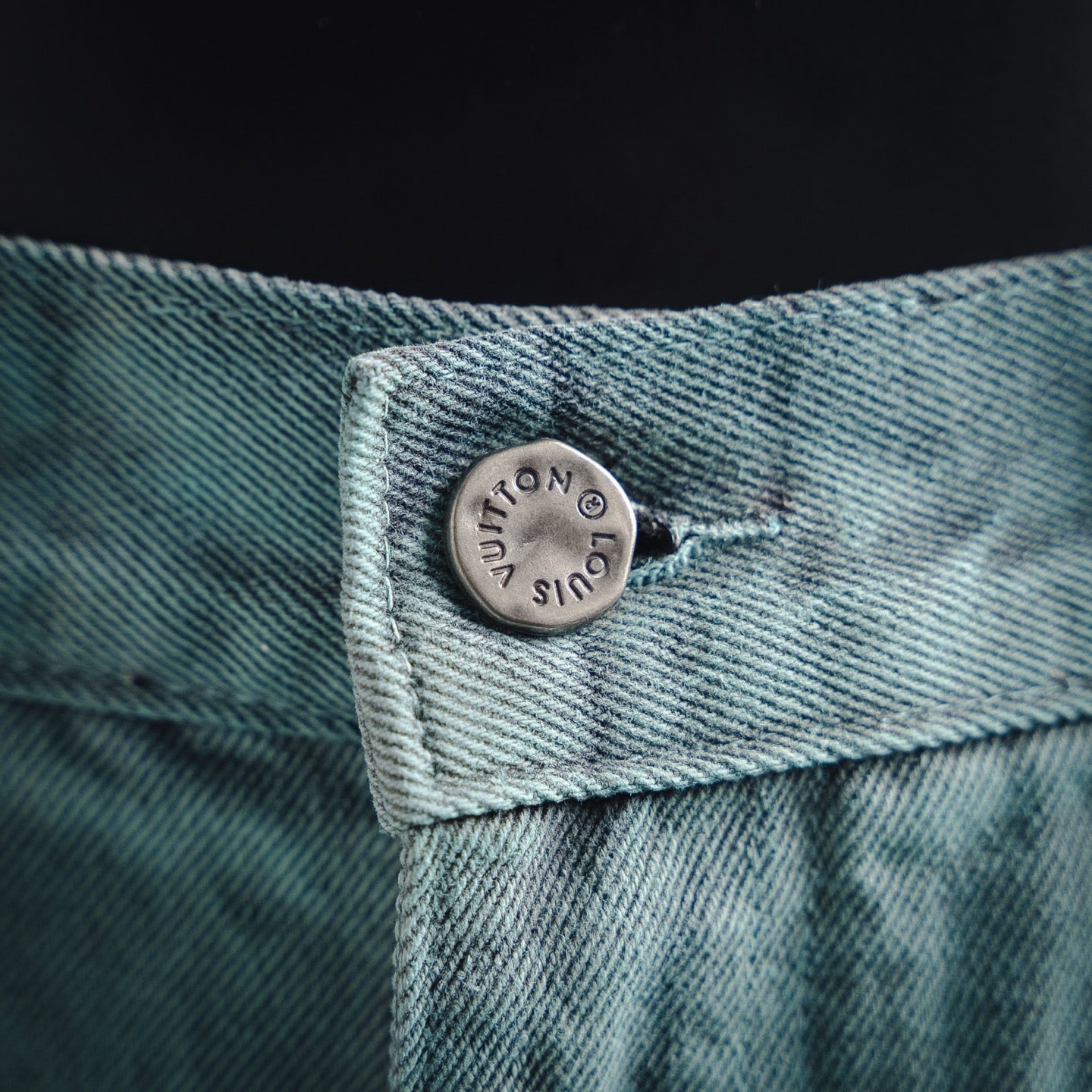 LV Embroidered Denim Pants 'Light Blue'