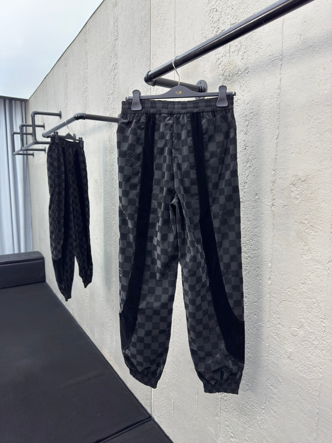 LV Flocked Damier Technical Casual Sweatpants