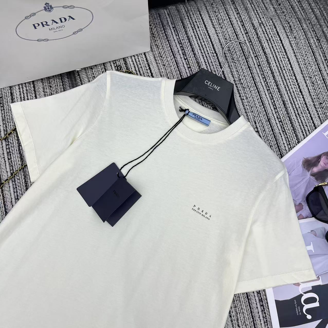 Prad! print short-sleeved round neck T-shirt